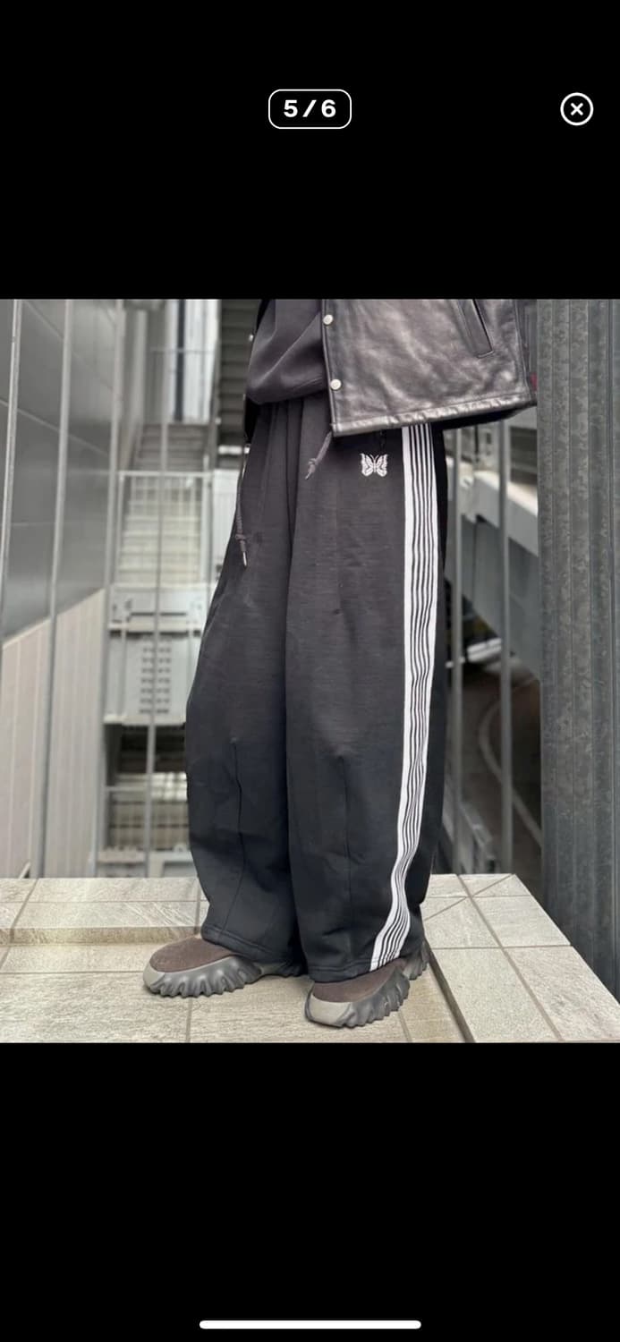 니들스 x BEAVER 별주 H.D. 트랙팬츠코튼저지 블랙 사이즈교환 상품이미지1