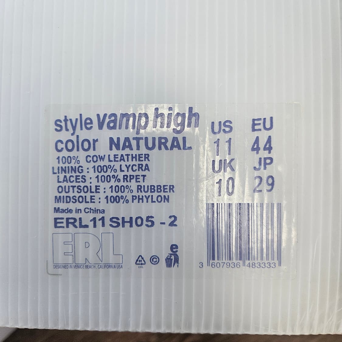 [US11] ERL VAMP HIGH 뱀프 하이 네츄럴 상품이미지3