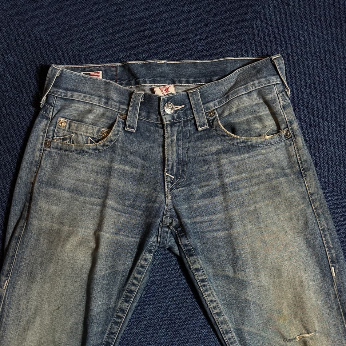 트루릴리젼 워싱 데미지 데님팬츠 상품이미지2