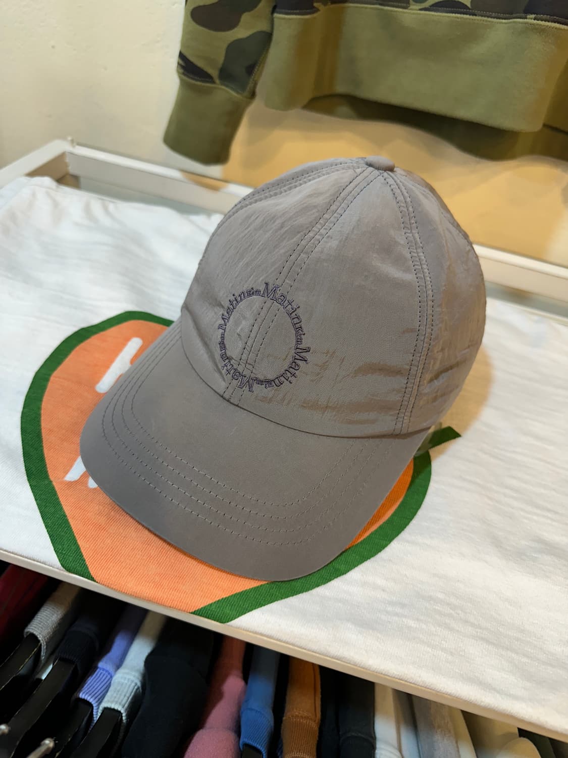 마뗑킴 크리스프 로고 볼캡 실버 상품이미지1