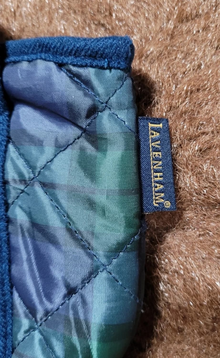 영국 라벤헴(LAVENHAM) 퀼팅 체크 소형 토트백 상품이미지5