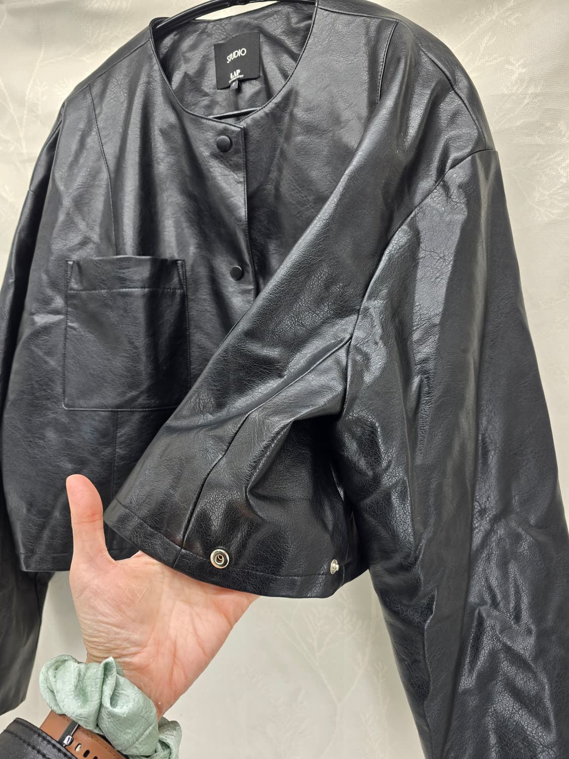 스튜디오 랩 블랙 레더 자켓 L 사이즈 상품이미지4