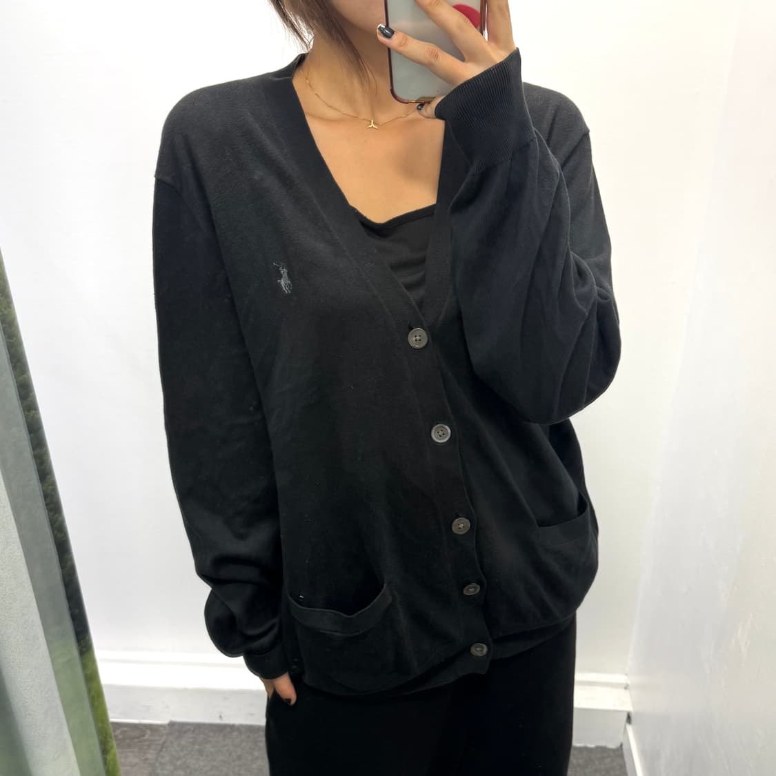 폴로블랙가디건 상품이미지3