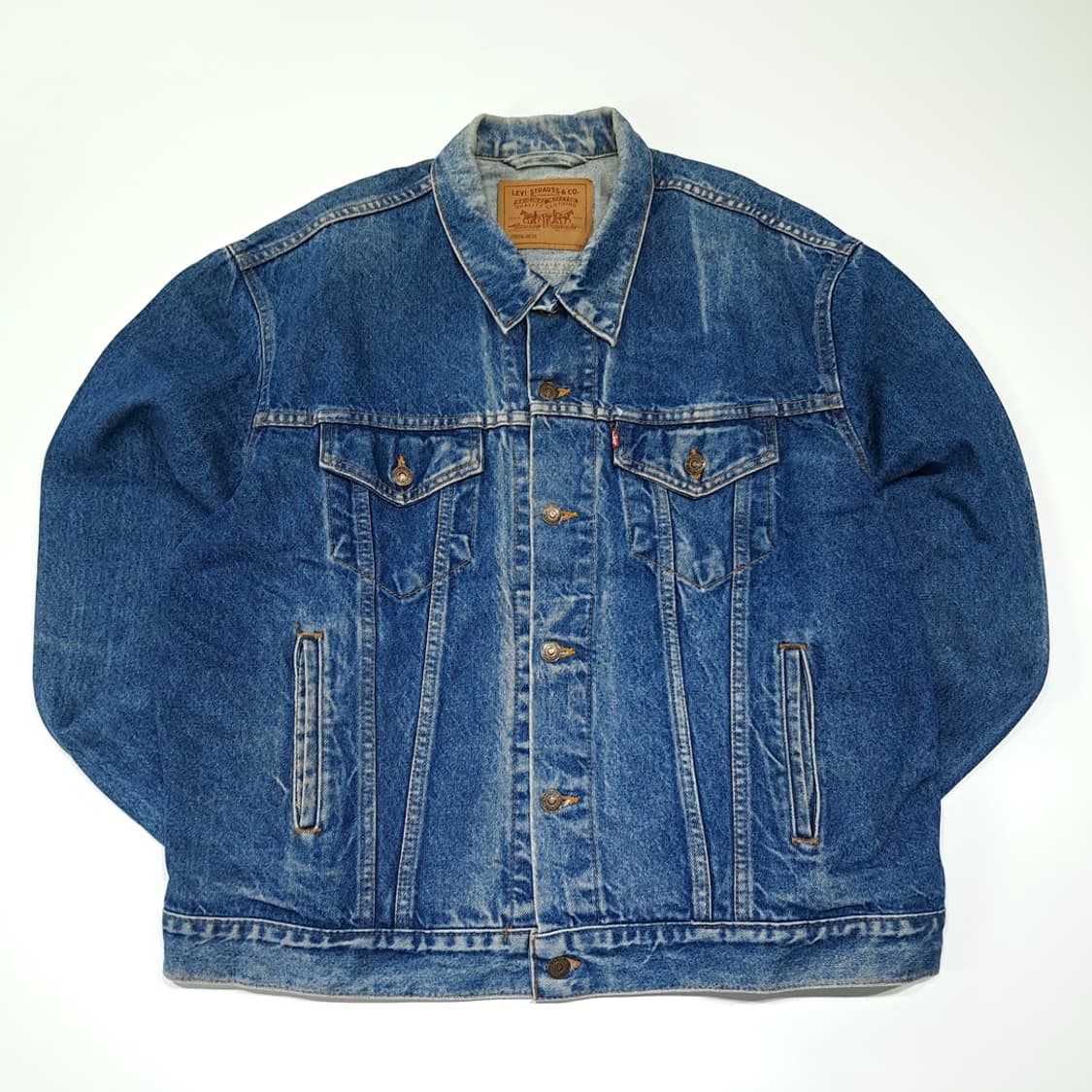 CL872 XL 리바이스 80s 90s 미국판 4포켓 인디고 데님 자켓 상품이미지1