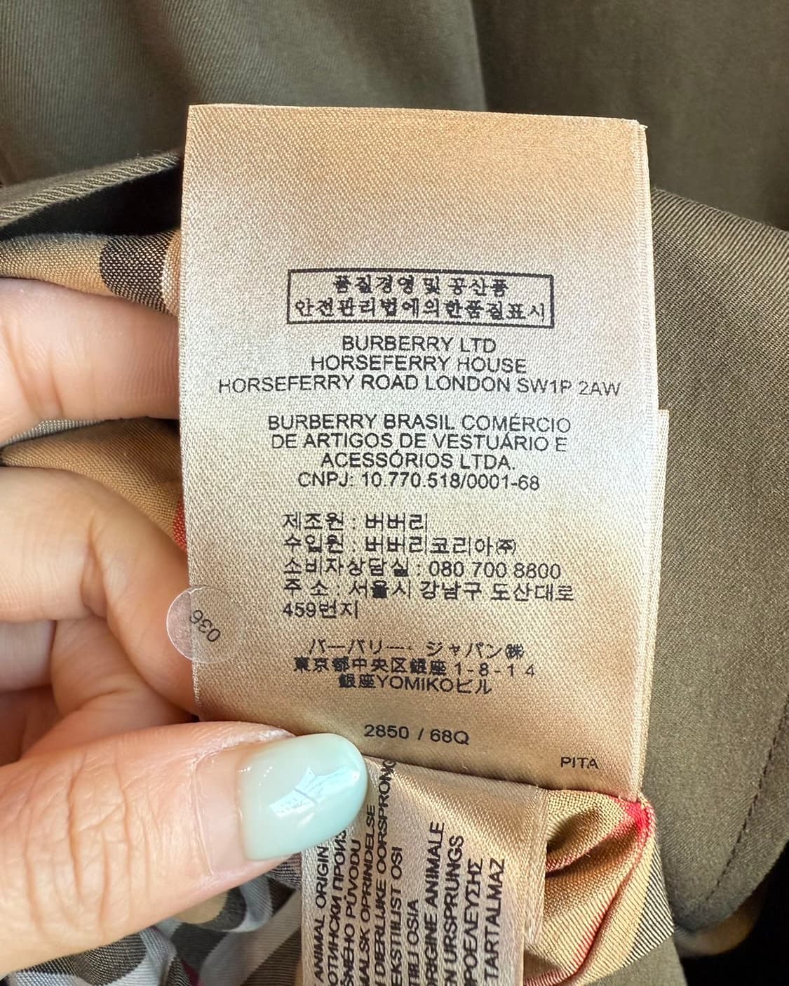 버버리 카키 더블 헤리티지 트렌치 코트 상품이미지10