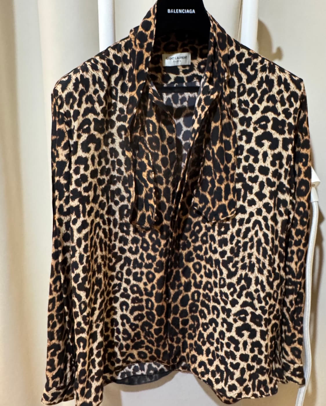 생로랑 레오파드 타카 패턴 실크  셔츠 상품이미지8