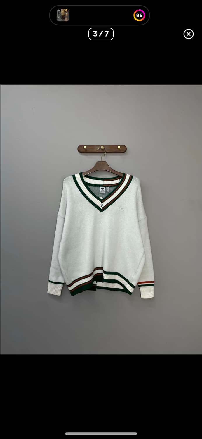 아디다스 오리지널 빅로고 브이넥 니트 A2927 상품이미지2