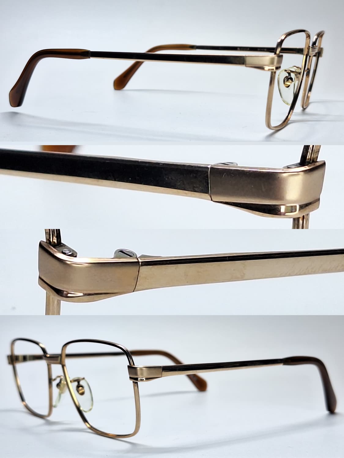 80s 일본제 빈티지 데드스톡 미사용 K12GF no.31 금장 안경테  상품이미지4