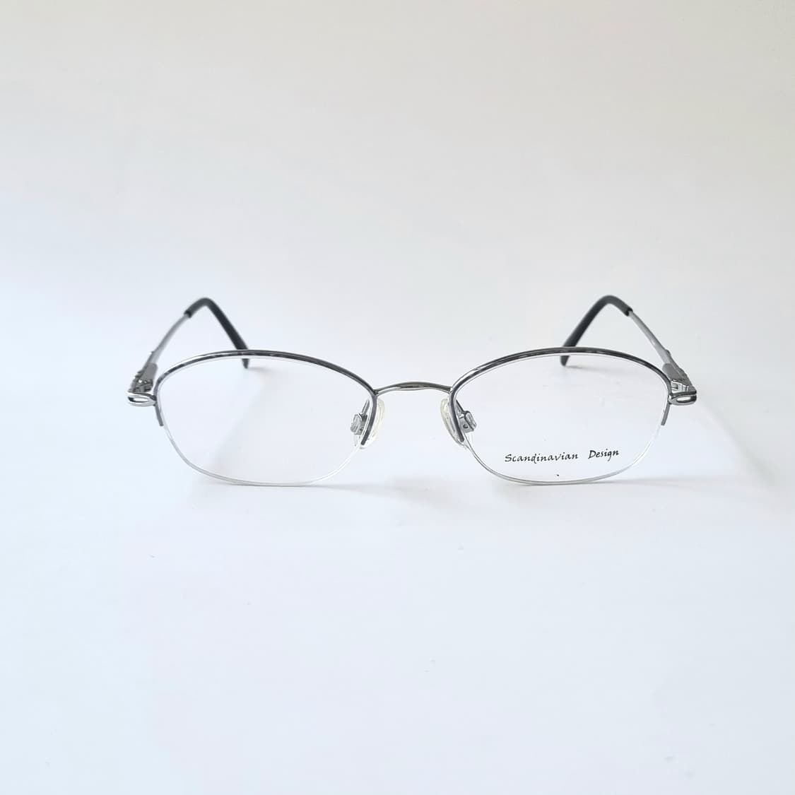 데드스탁 지적인무드 슬림 실버 반무테 안경테 769 상품이미지2