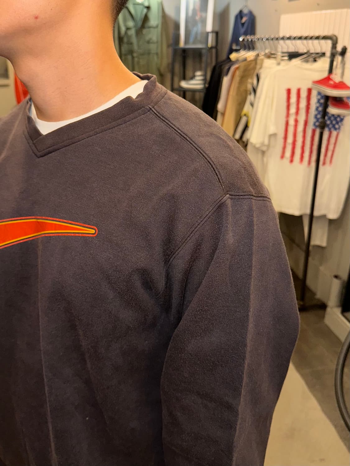 90’s Nike V-neck Swoosh fading sleeve 상품이미지6