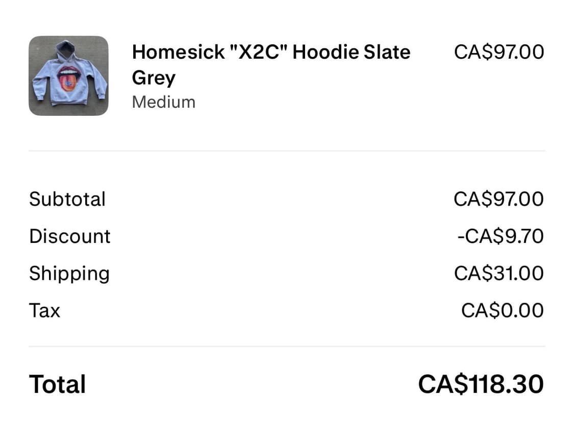 homesick 입술혀 후드티 사이즈 M (미국브랜드) 상품이미지3