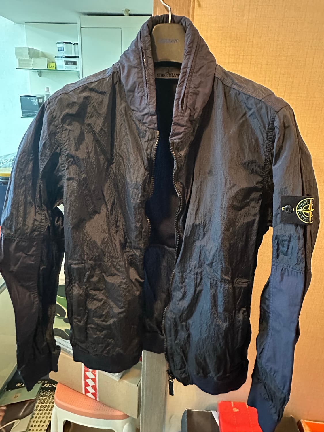 [L] 스톤아일랜드 나일론 메탈 WATRO RIPSTOP 네이비 상품이미지1