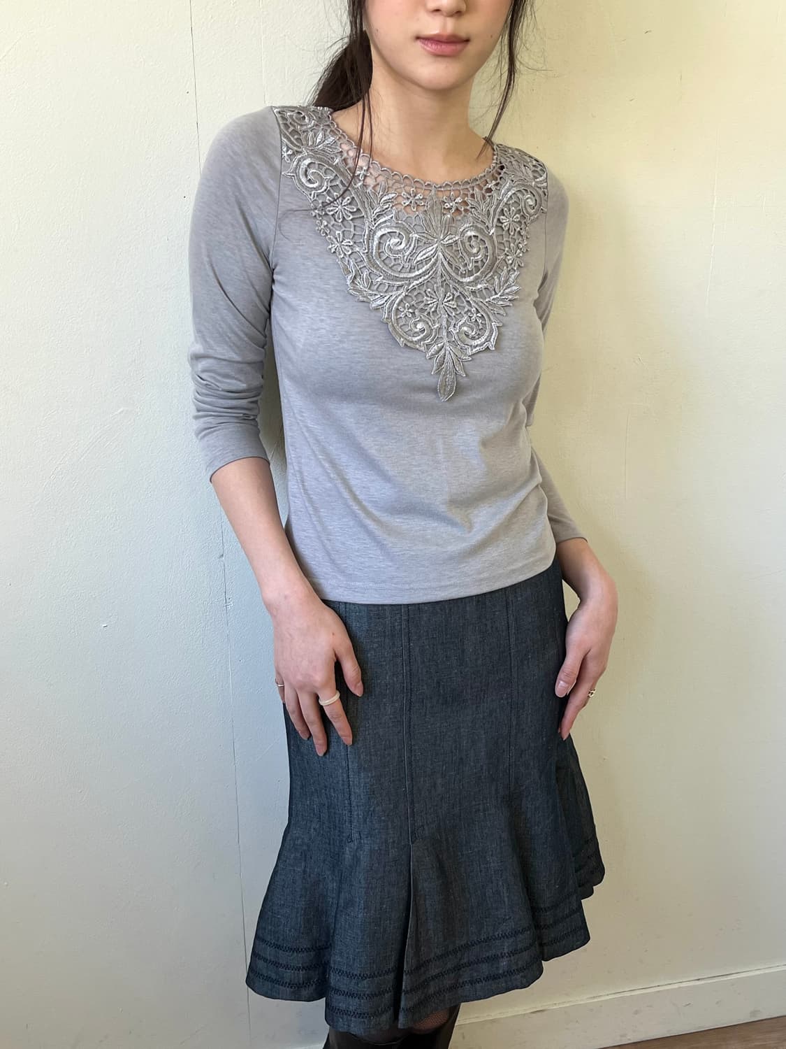 RELEASE 라이트 그레이 탑 상품이미지4