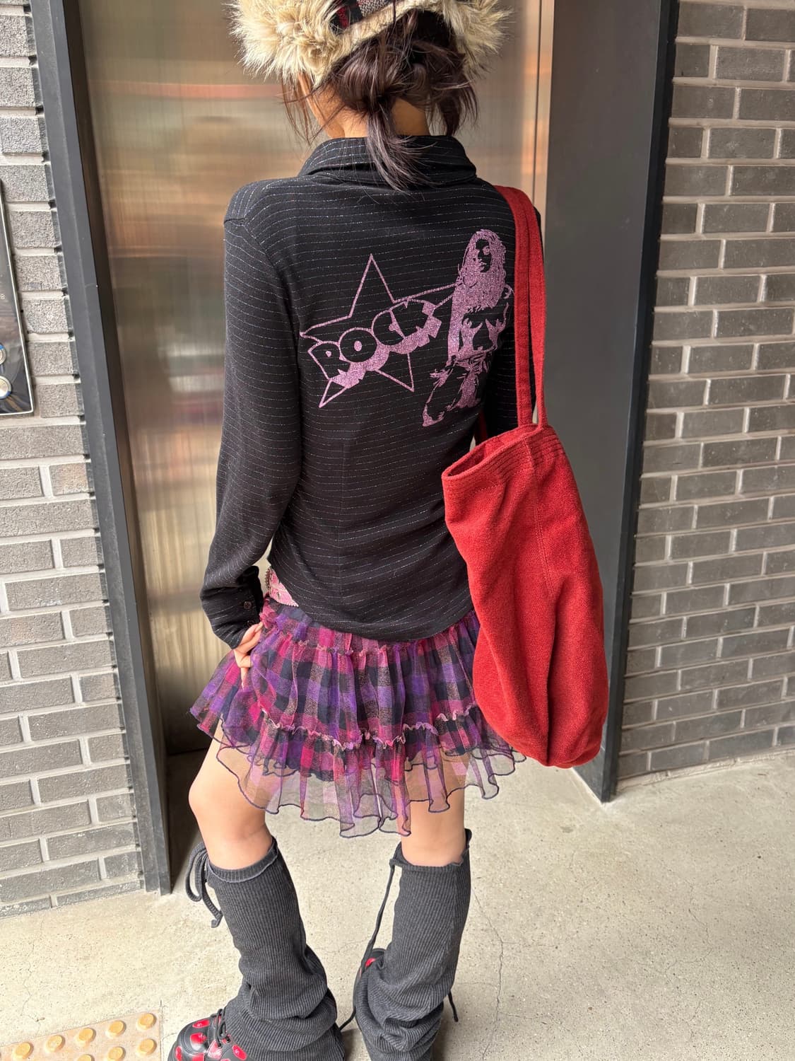 히스테릭글래머 백로고 글리터 셔츠 상품이미지1