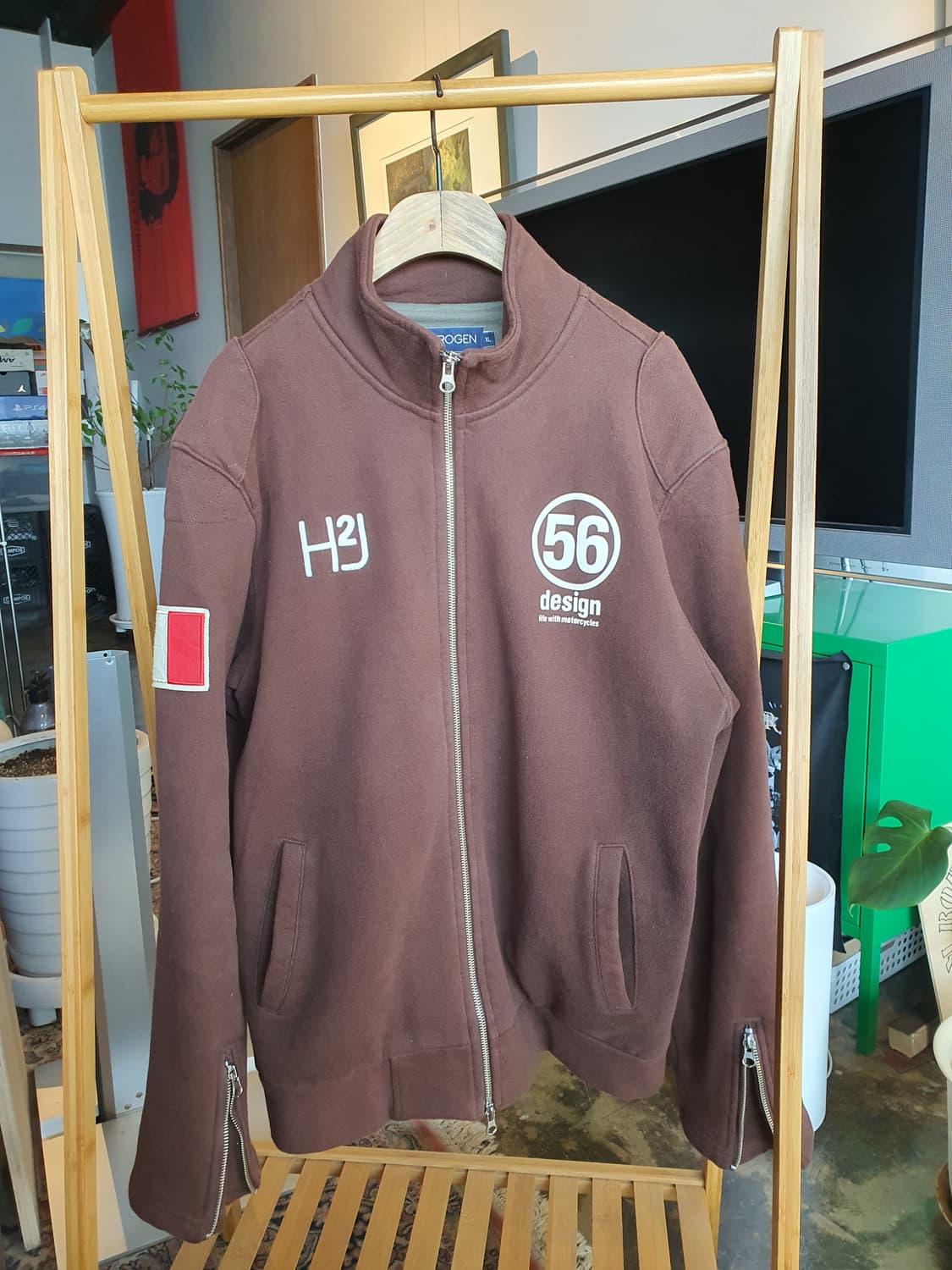 하이드로겐(Hydrogen) x 56desig모터사이클 스웨트 집업 자켓 상품이미지1