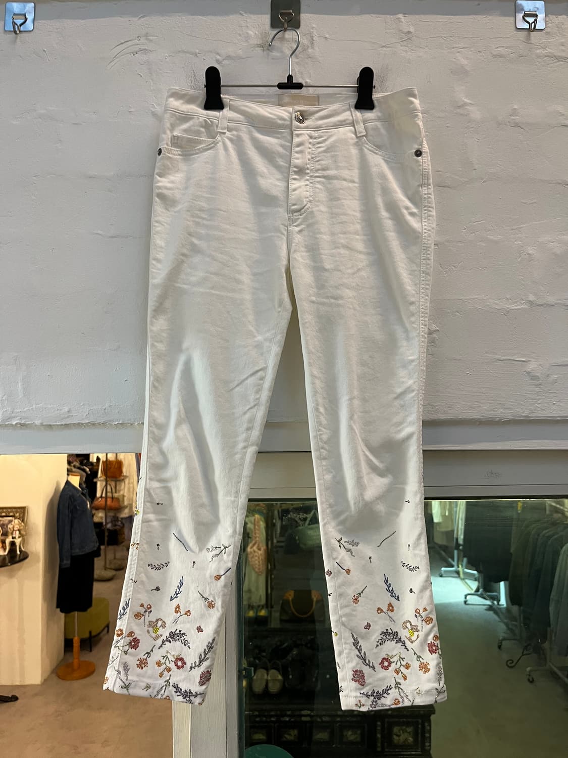 Ermanno scervino 비즈 뉴트로 화이트 스키니진 상품이미지1