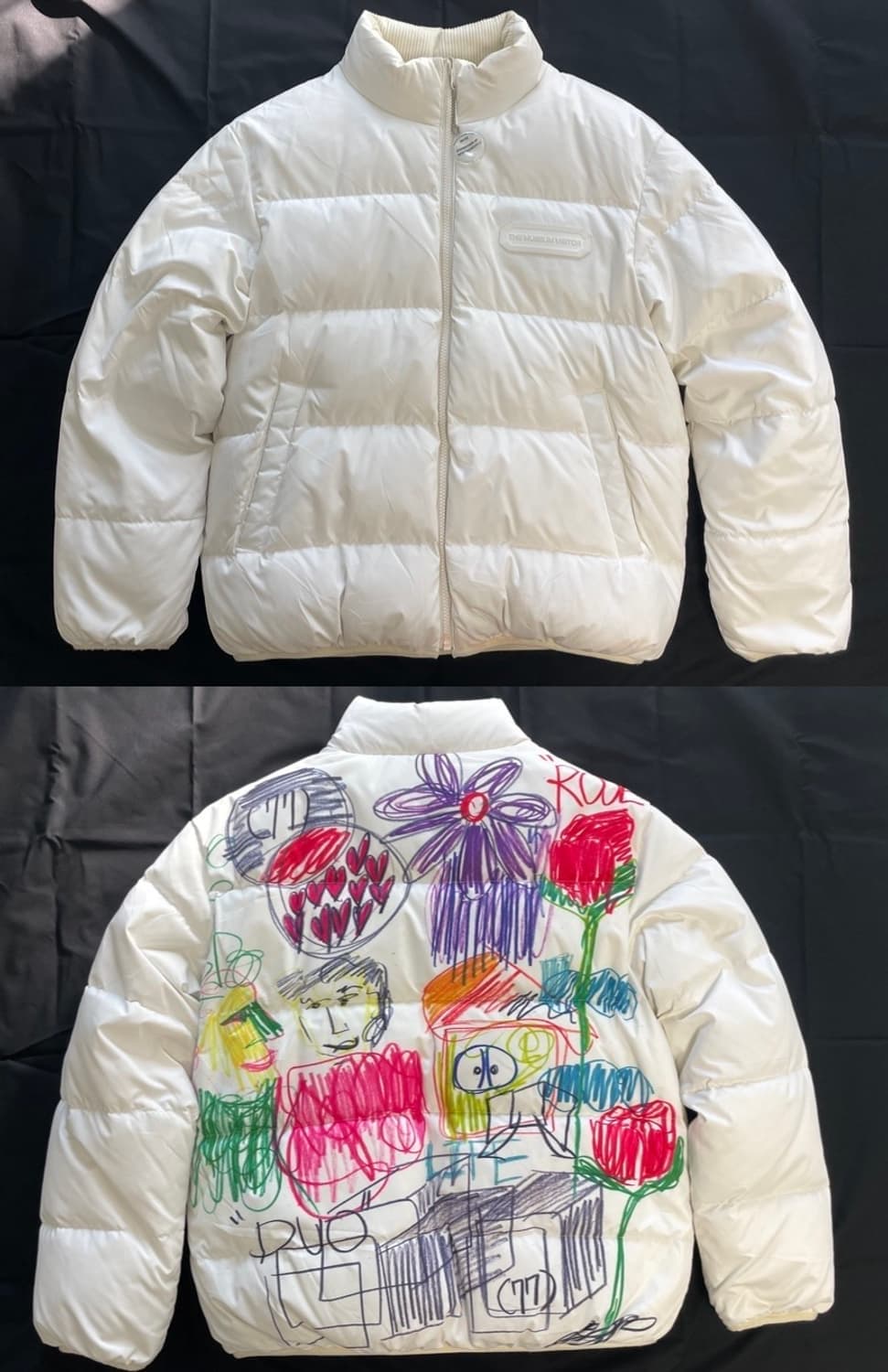 마뗑킴X더뮤지엄비지터 리버시블 화이트코듀로이패딩 혜인서무신사미스치프 상품이미지10
