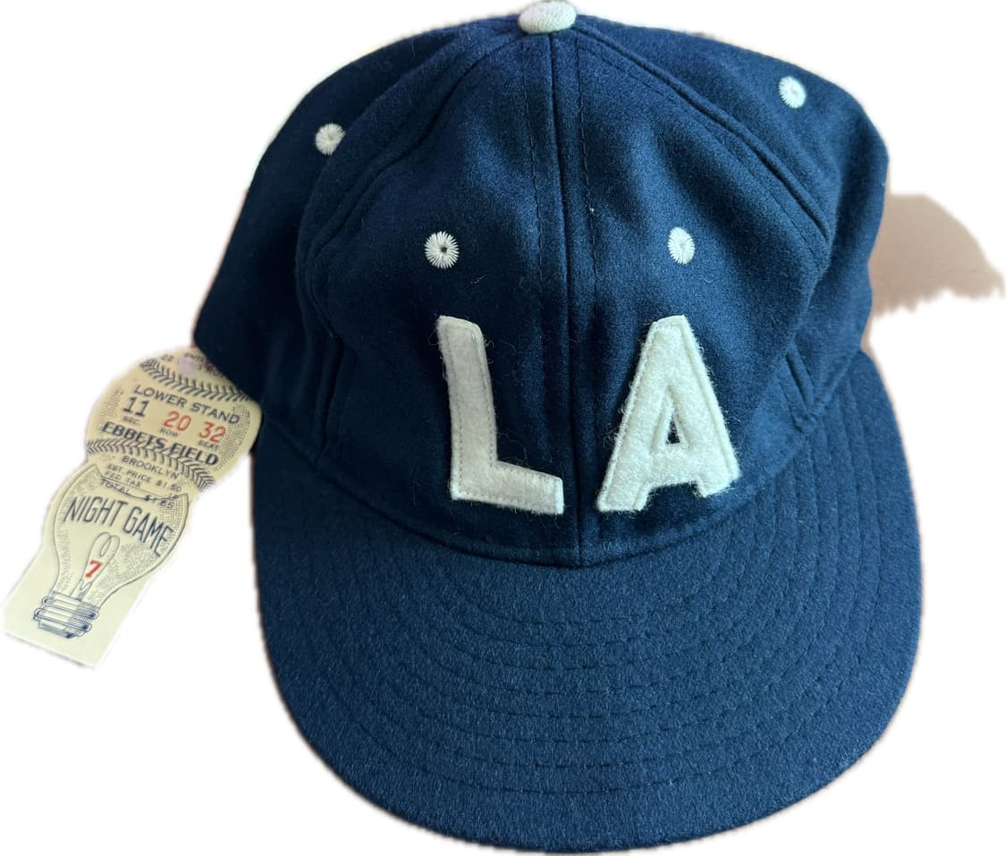 이벳필드 울 LA캡 네이비 택달린 새제품 상품이미지1