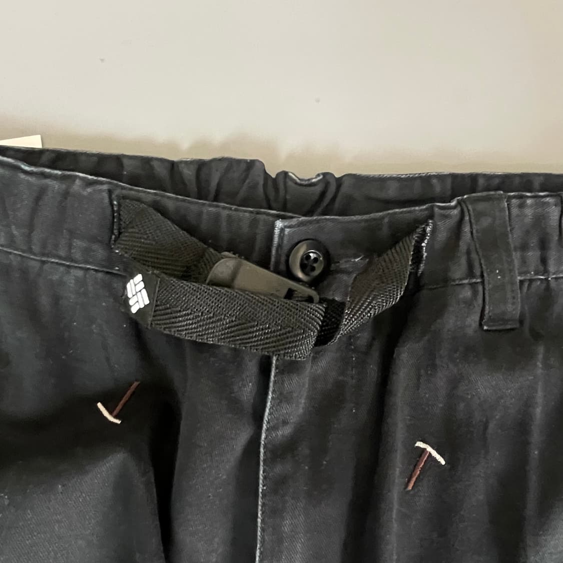 컬럼비아 블랙 망치자수 워크 코튼팬츠 L 상품이미지4