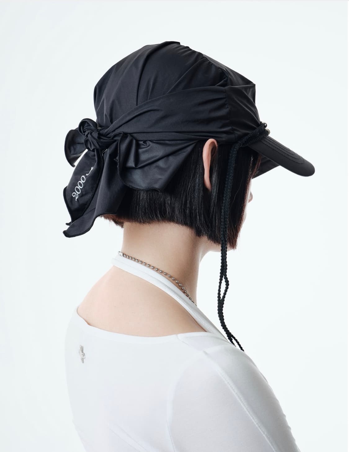 2000Archives NYLON EMBELLISHED SCARF CAP 상품이미지3