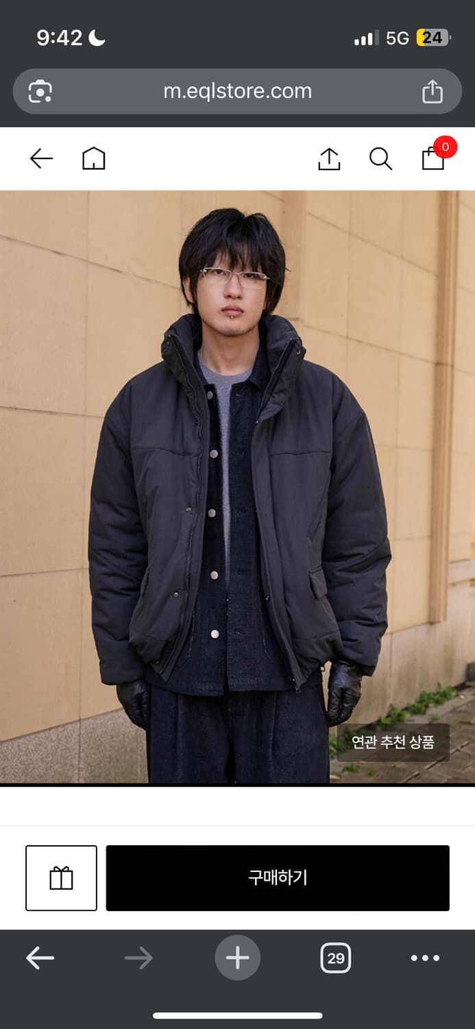 noun 하이넥 패딩 점퍼 2사이즈 상품이미지2