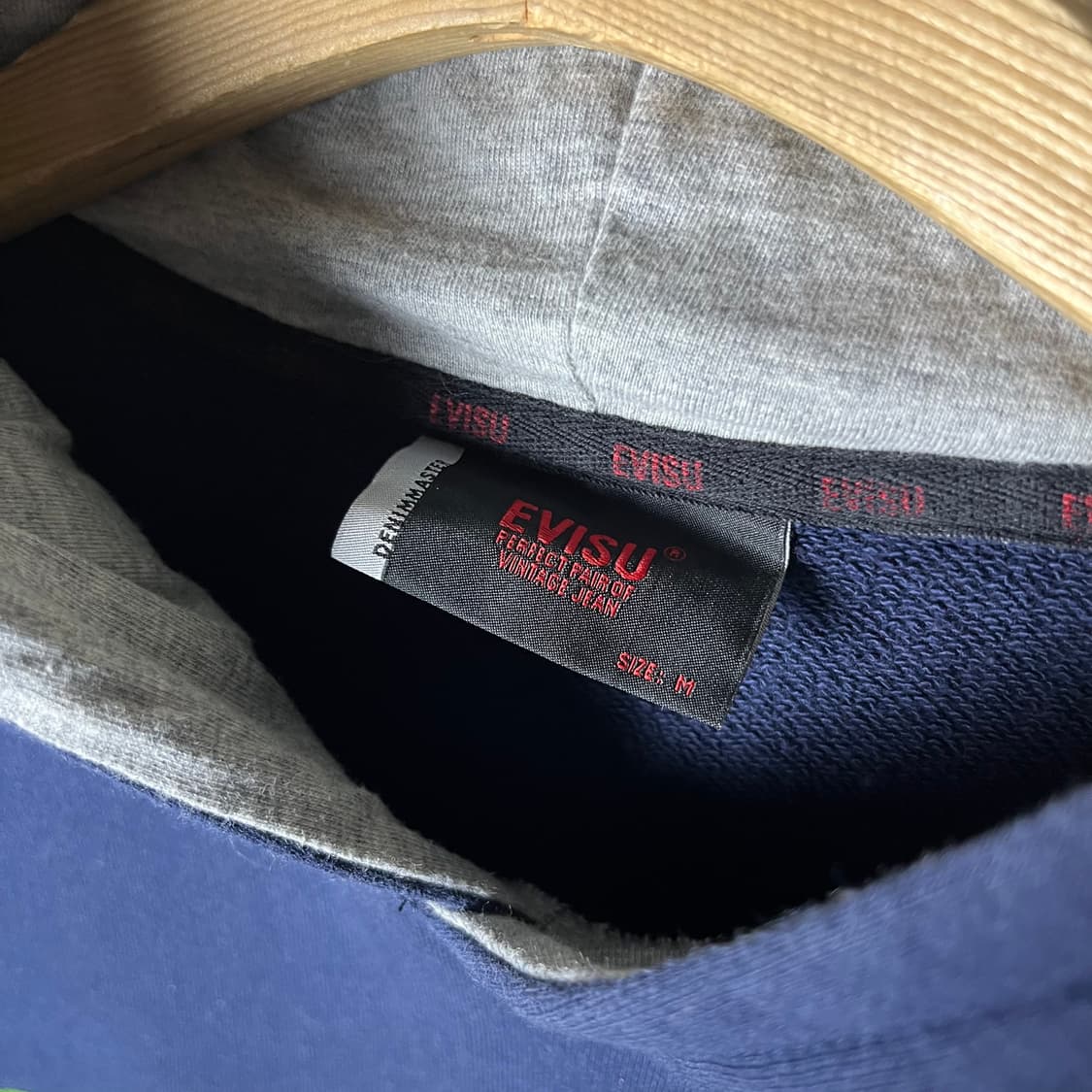 [Evisu] 에비수 로고자수 후드티셔츠 상품이미지5