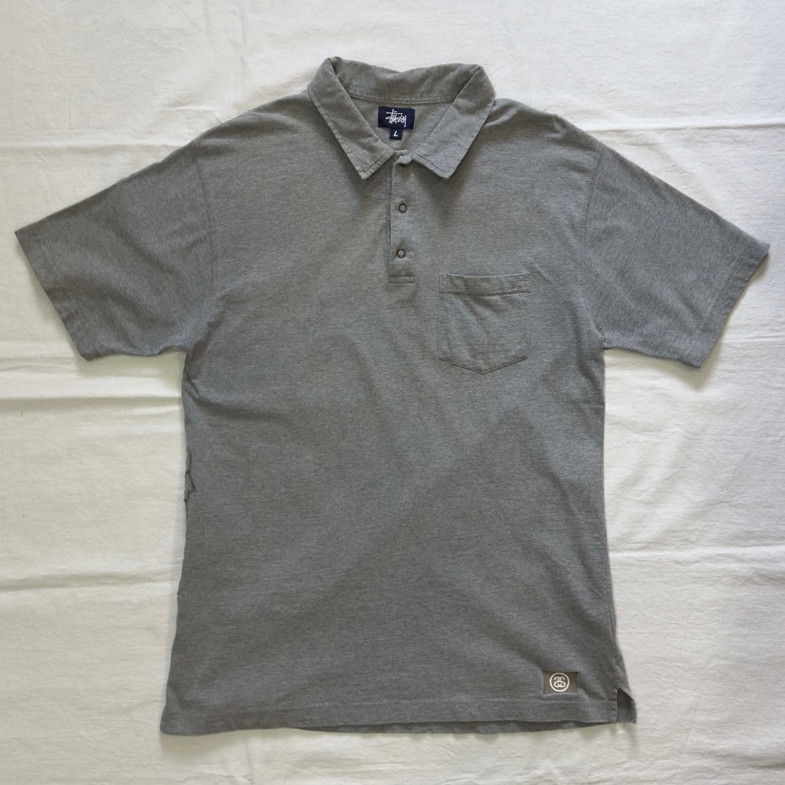 90s 올드 스투시 하프 버튼 반팔 티셔츠 상품이미지1