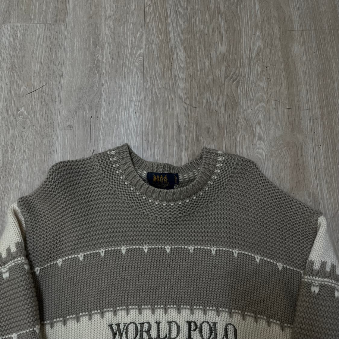 월드 폴로 챔피온쉽 패턴 니트 L/100 상품이미지2