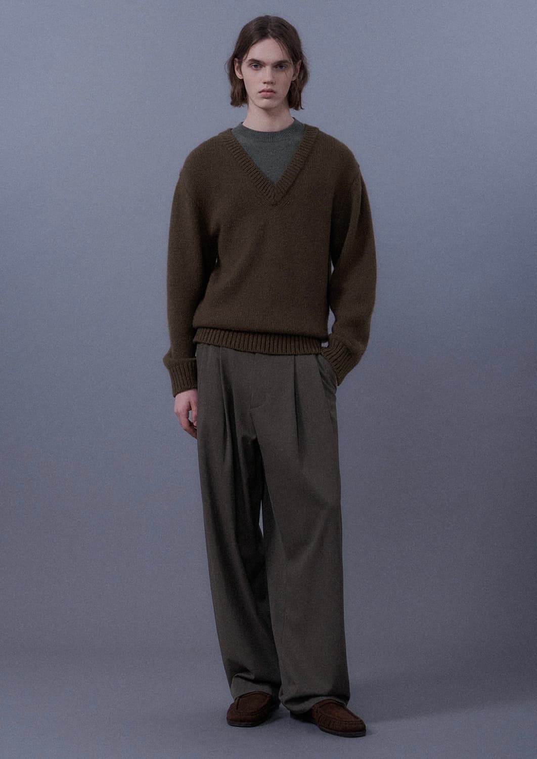 시스템옴므 파리스 울 블랜드 더블 넥 니트탑 상품이미지3