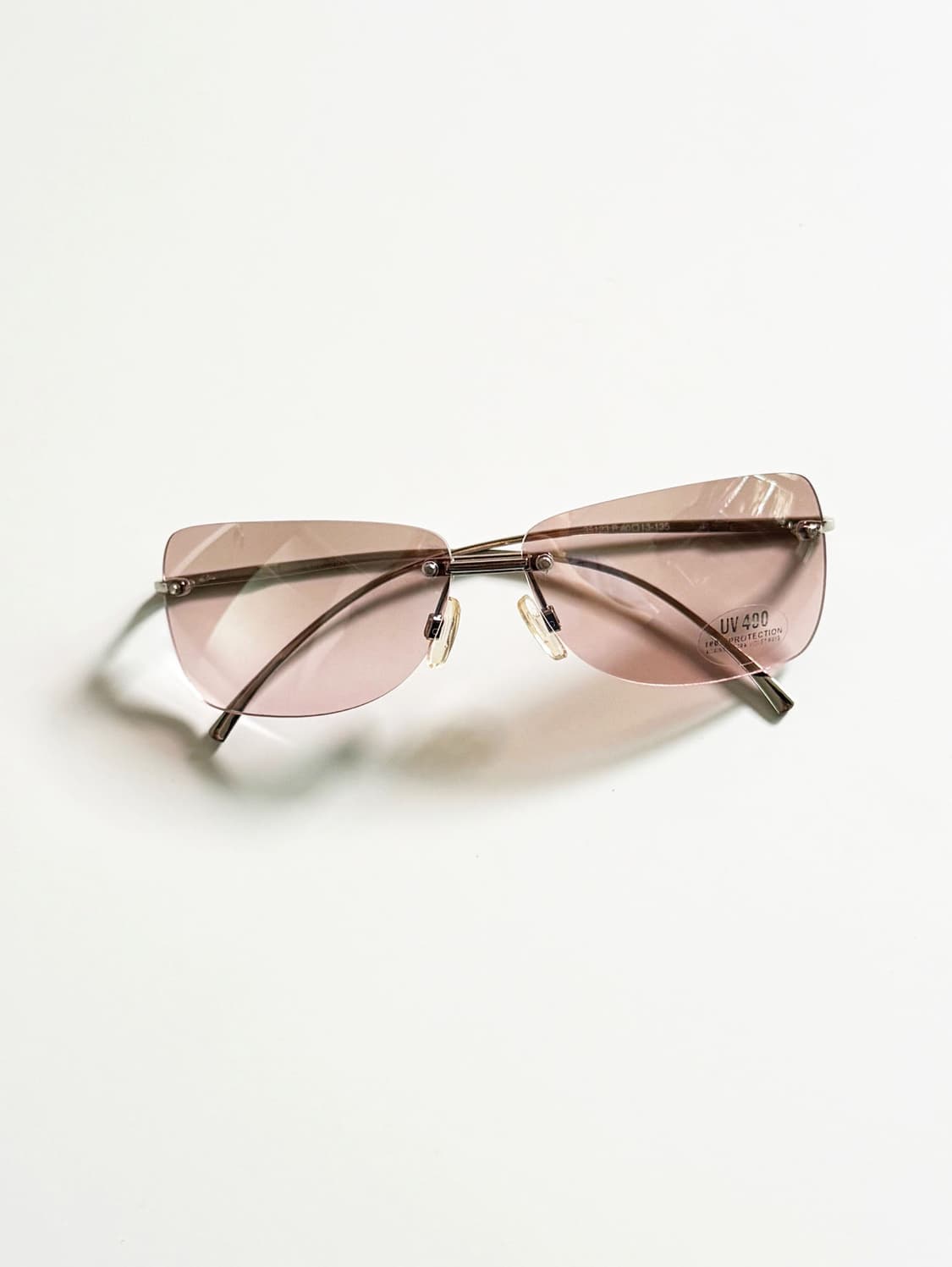 90s UNOSOLEIL 무테 스퀘어 틴트 빈티지 선글라스 상품이미지1