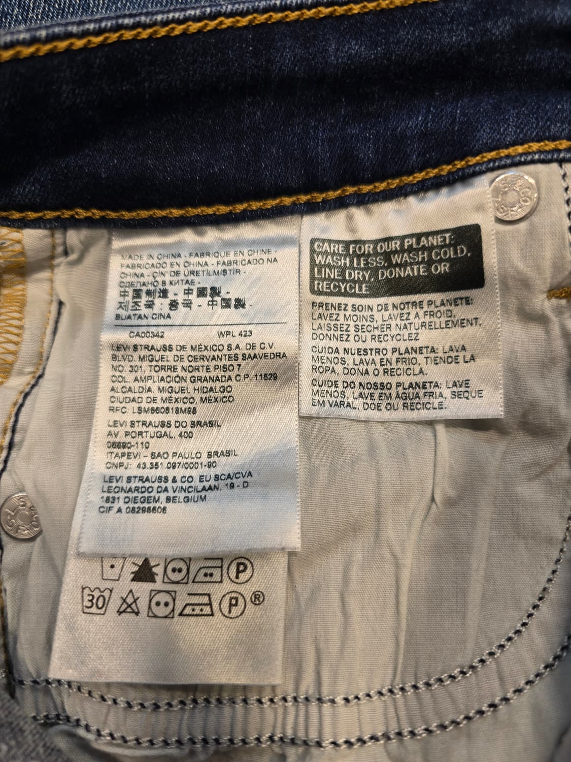 리바이스 기모  스키니 데님팬츠 청바지 25 상품이미지8