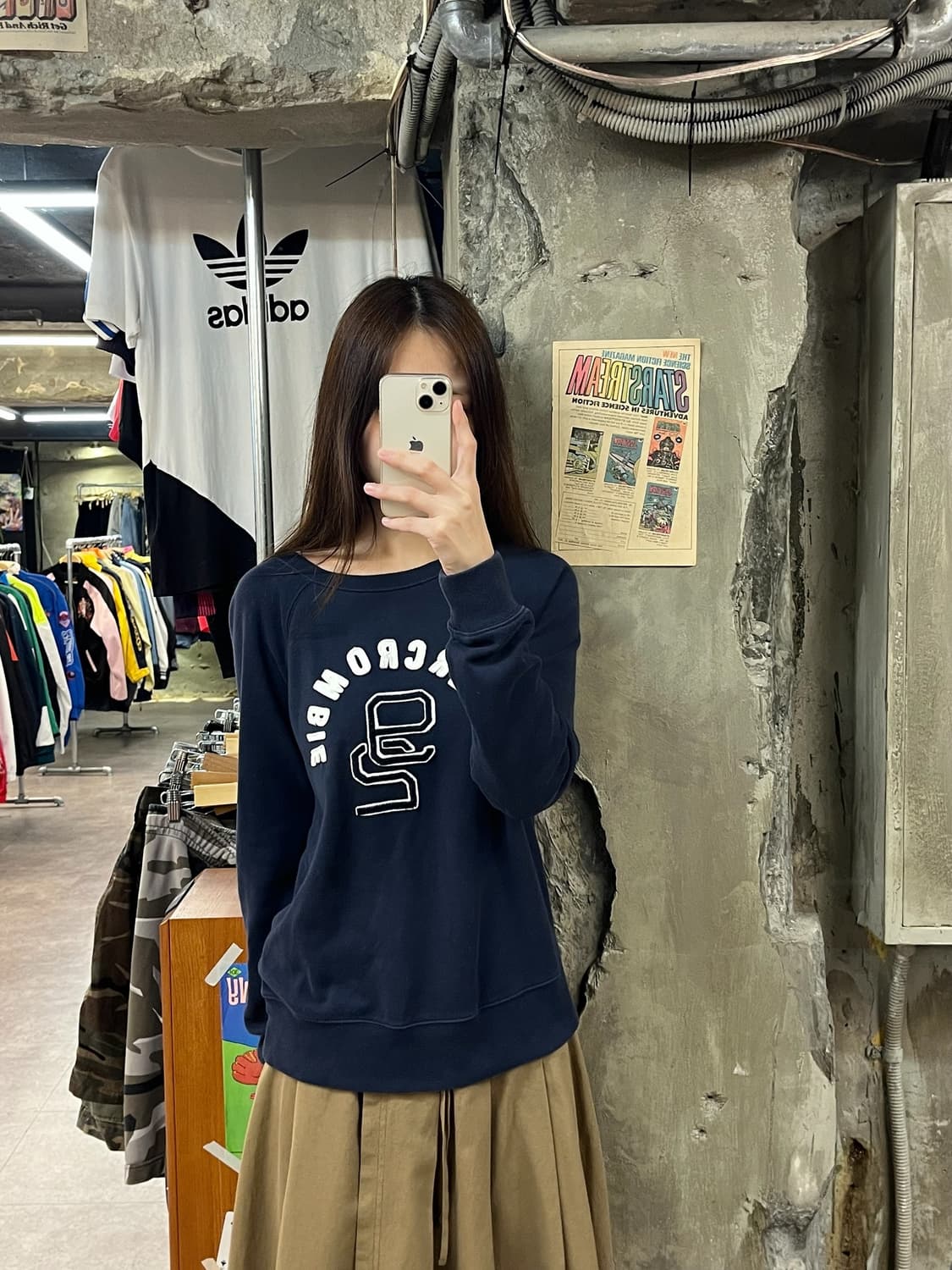아베크롬비 맨투맨 네이비 M #csz961 상품이미지2