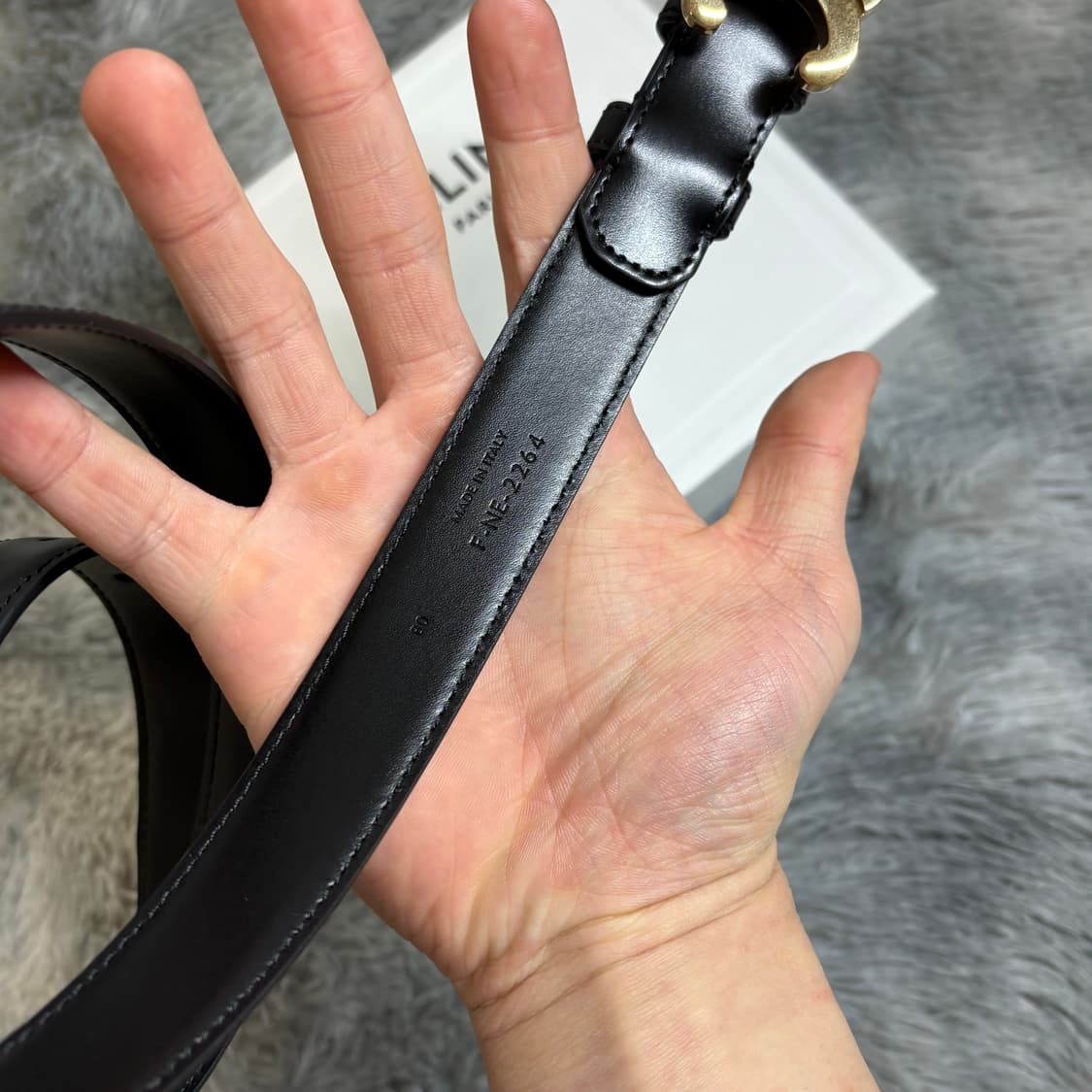 셀린느 트리옹프 벨트 뉴미듐 금장 80사이즈 상품이미지2