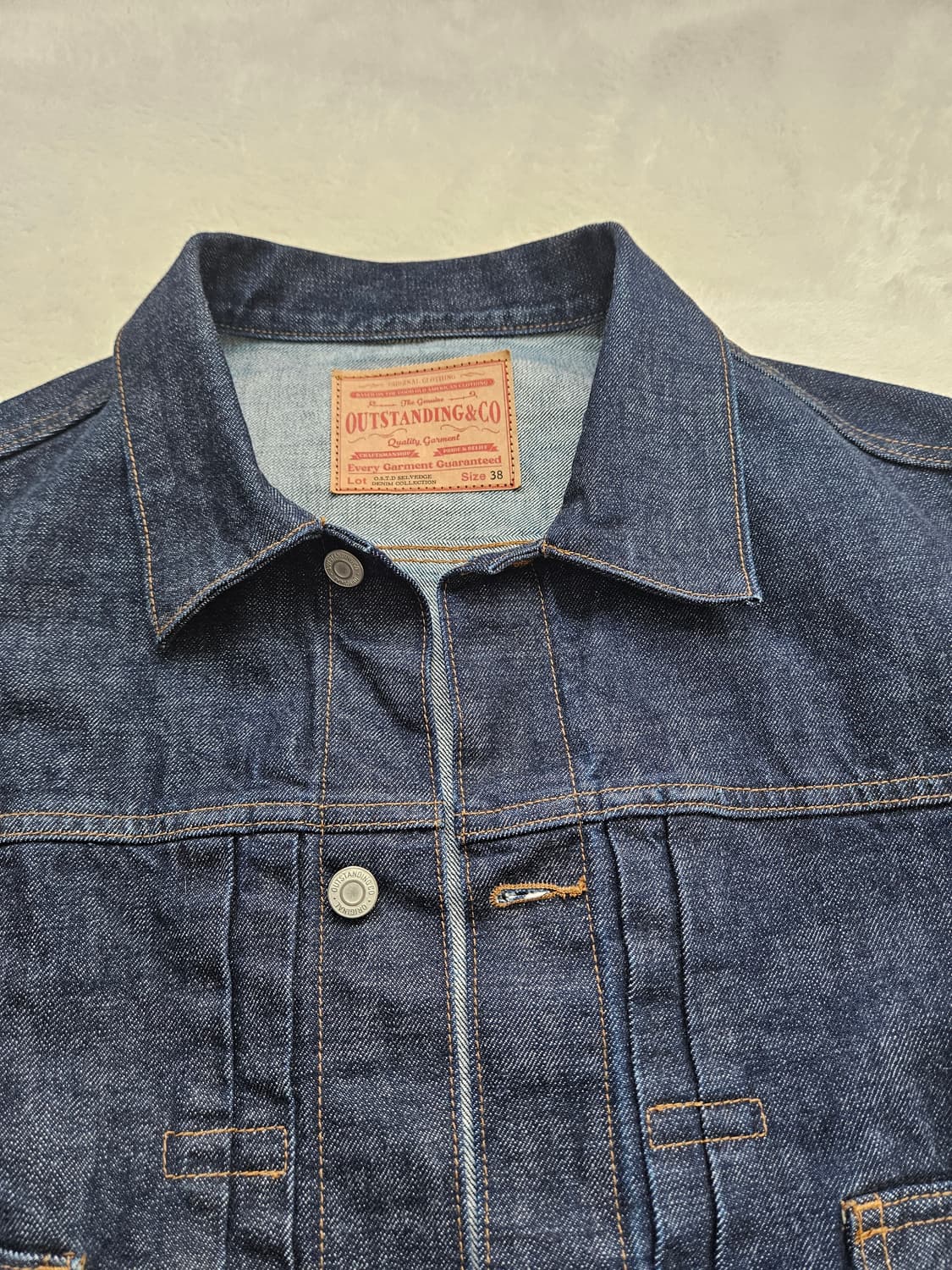 아웃스탠딩 셀비지 트러커 데님자켓(m) 상품이미지7