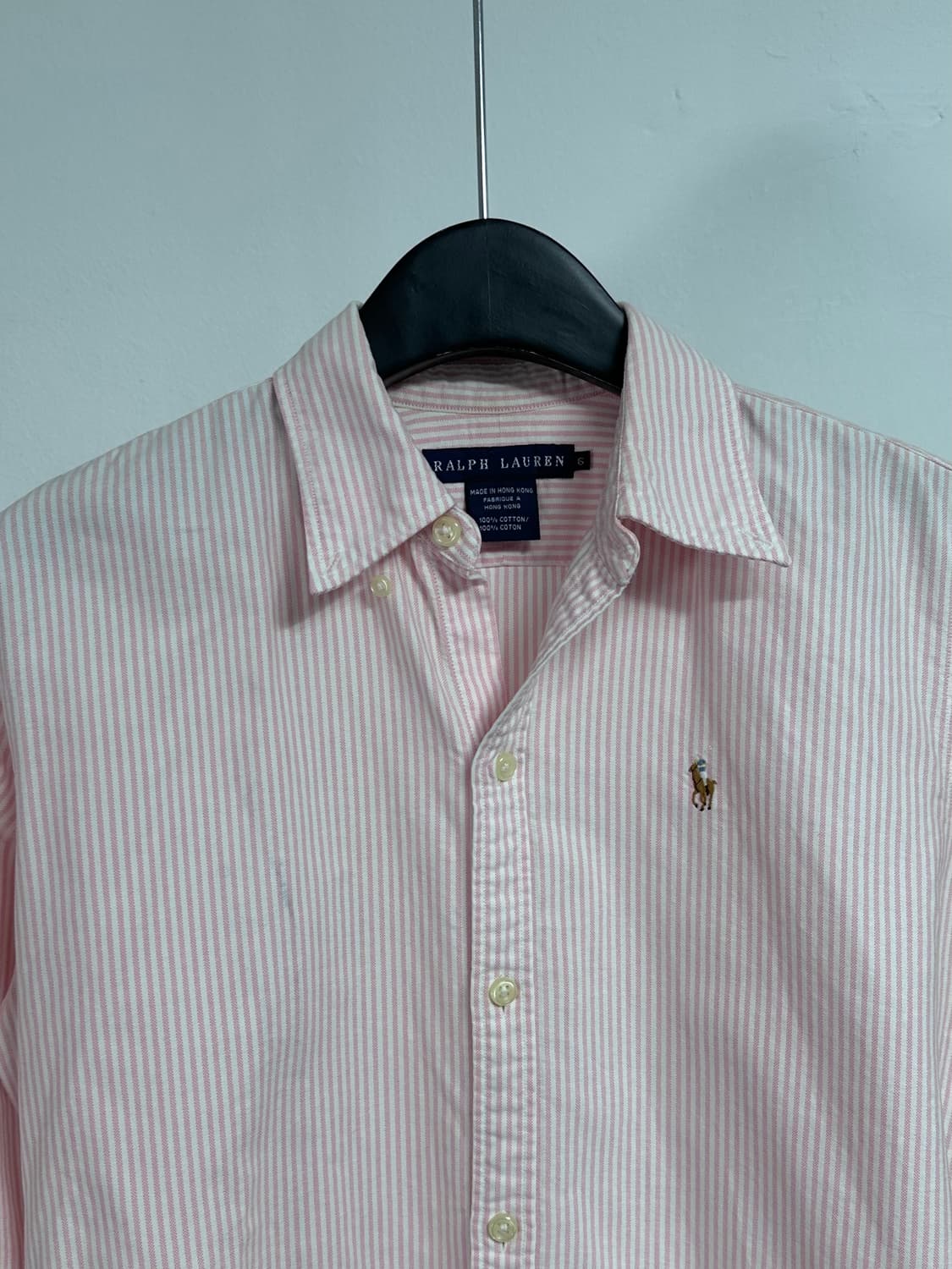 폴로 랄프로렌 우먼스 스트라이프 핑크 셔츠 (on.481) 상품이미지2