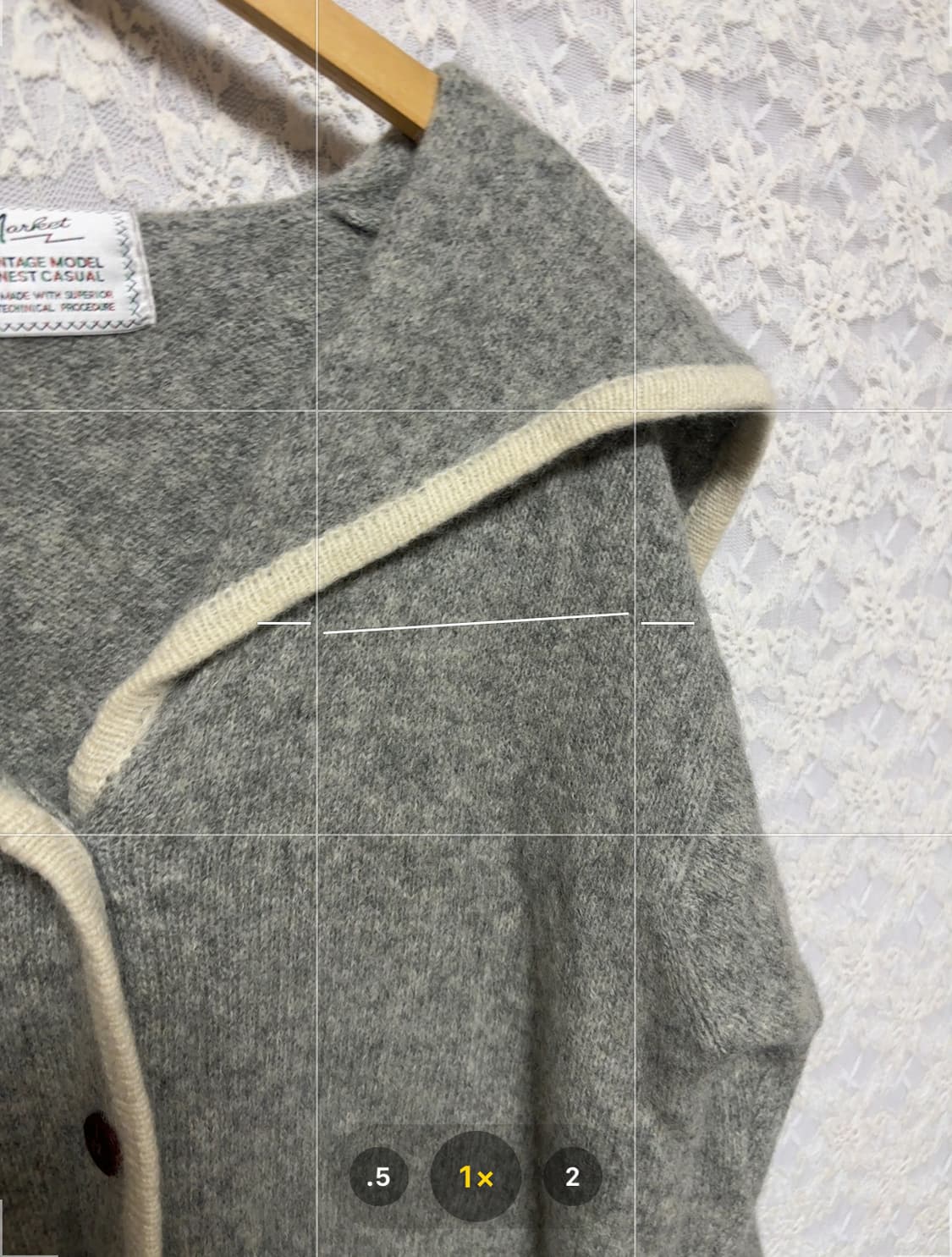 그레이 울 세일러 카라 가디건 상품이미지10