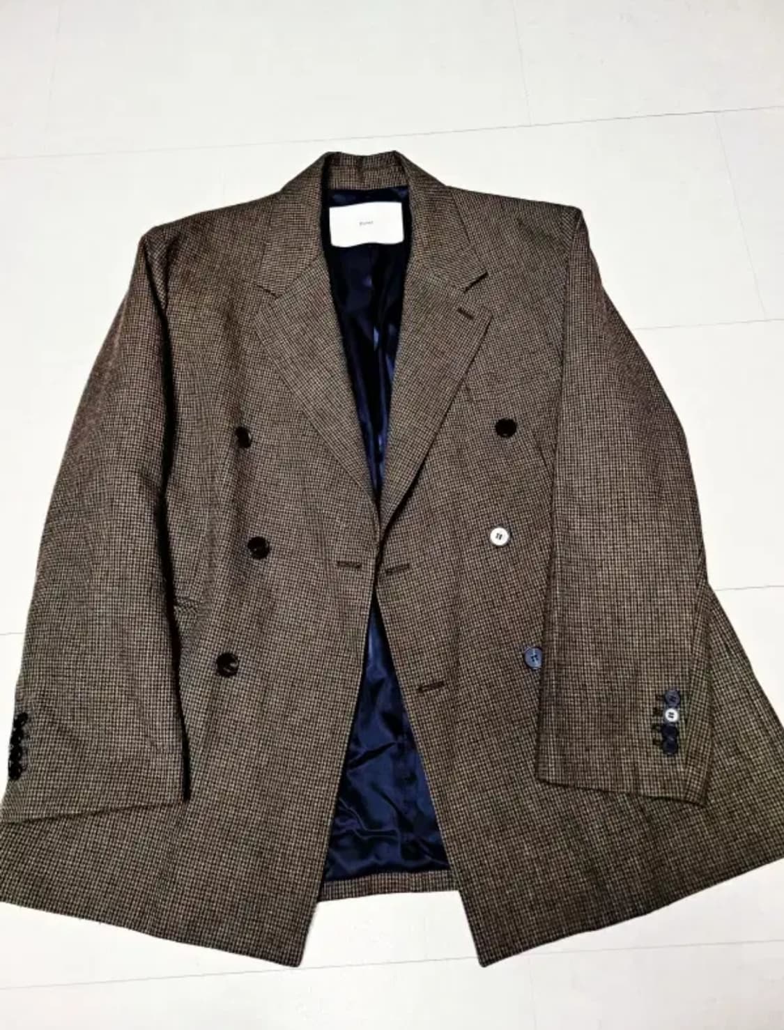 Dunst 브라운 체크 더블 자켓 XL 상품이미지1