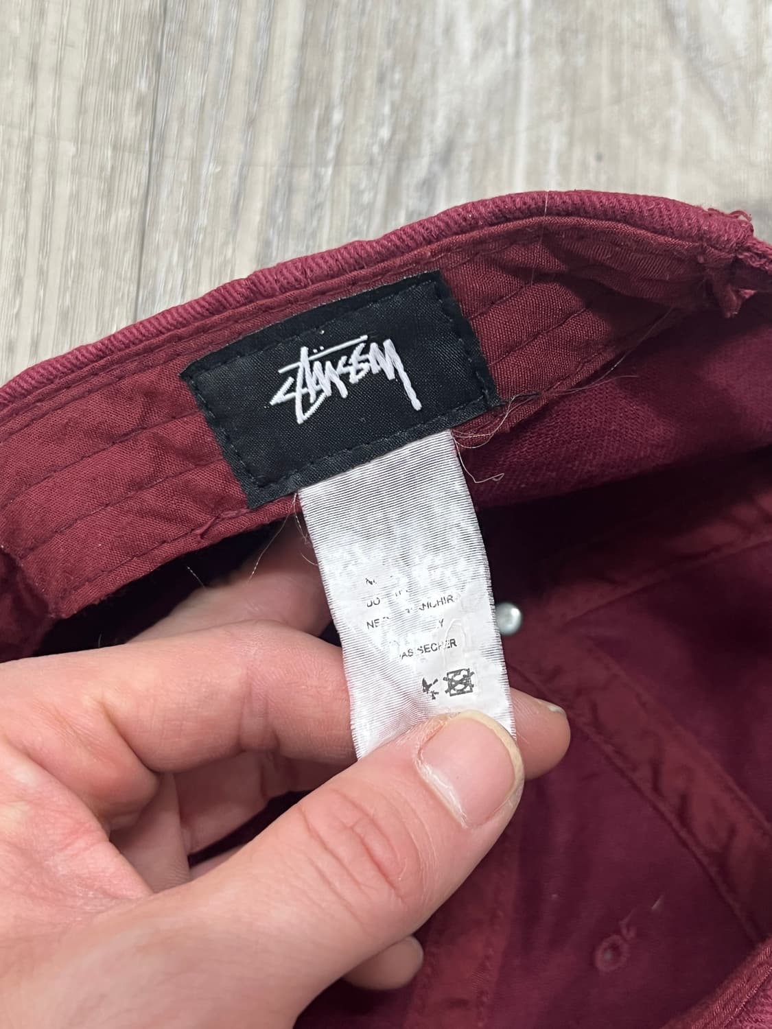 Stussy 스투시 스몰 로고 버건디 볼캡 상품이미지5