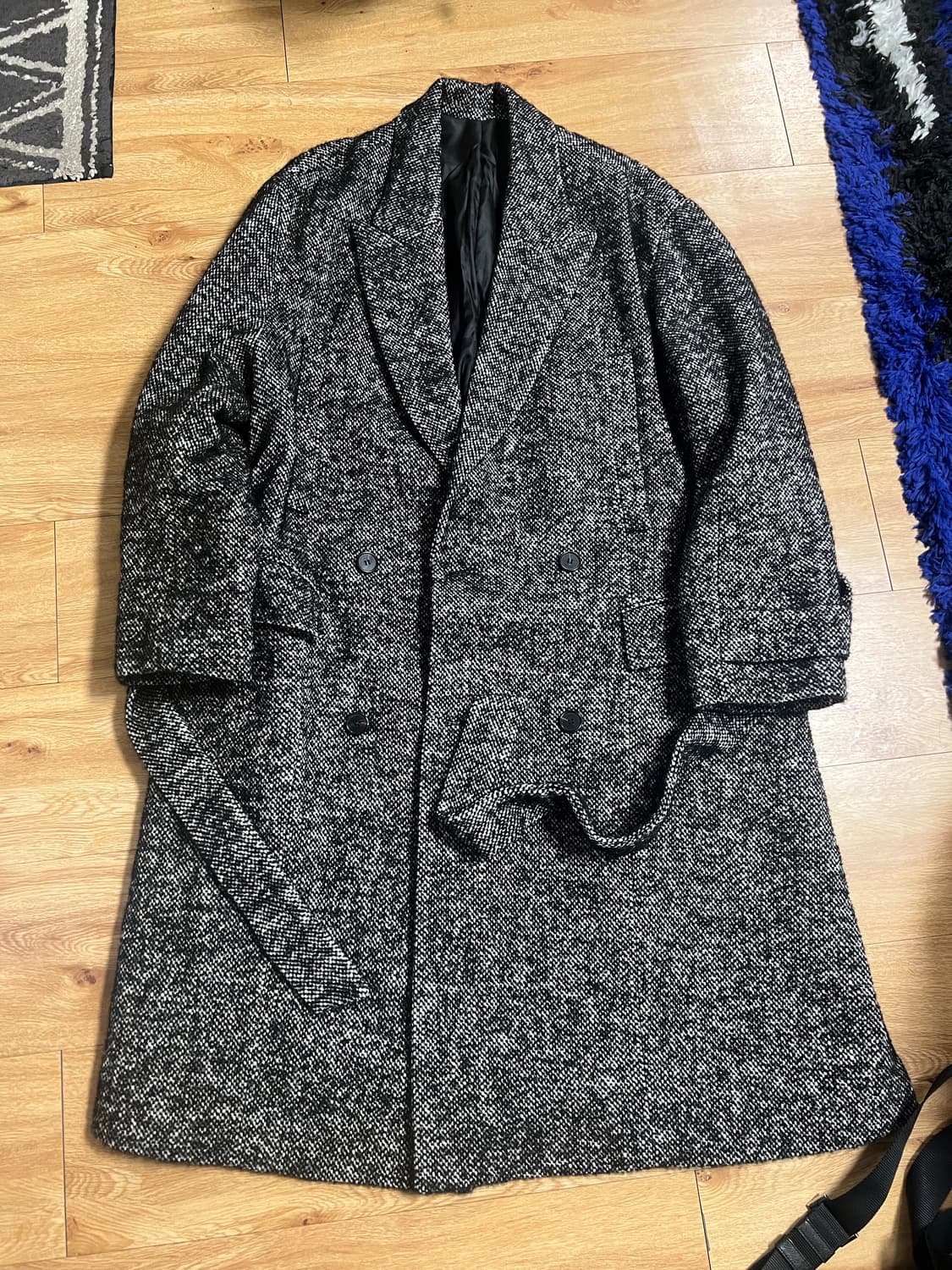 준지 패딩 모직 더블 코트 상품이미지1