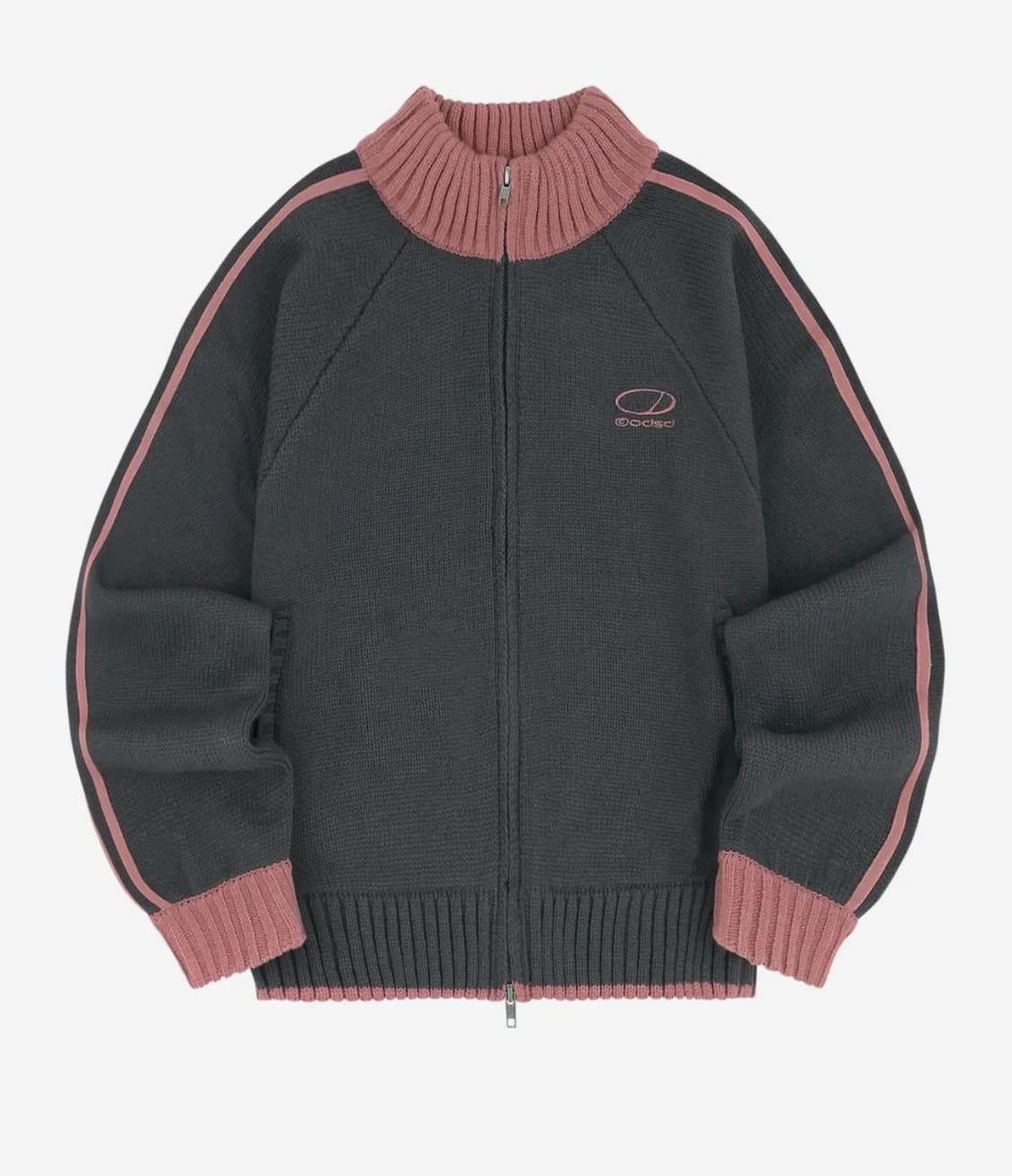 오드스튜디오 크롭 니트 집업 상품이미지1