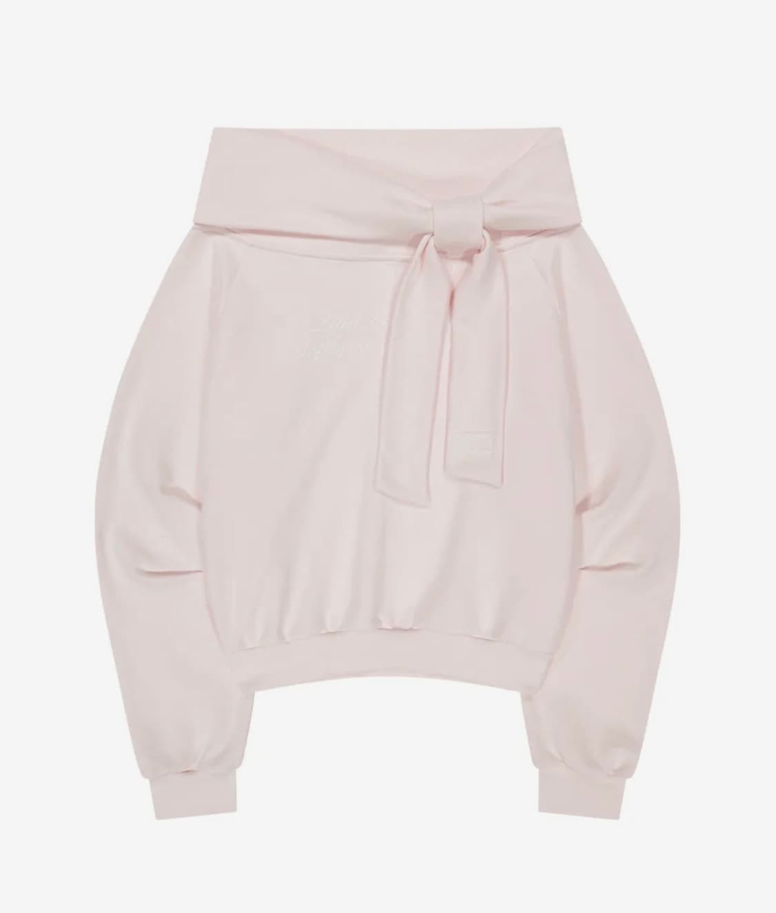 일리고 퓨어 보우 오프숄더 맨투맨 핑크 상품이미지2