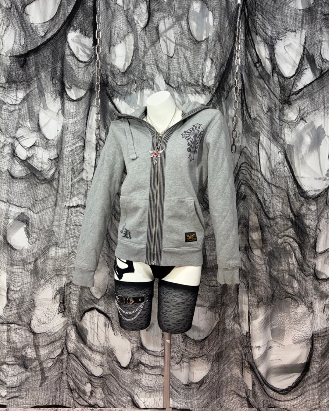 BUCKAROO gray Quilting Hoodie Zip up 상품이미지1