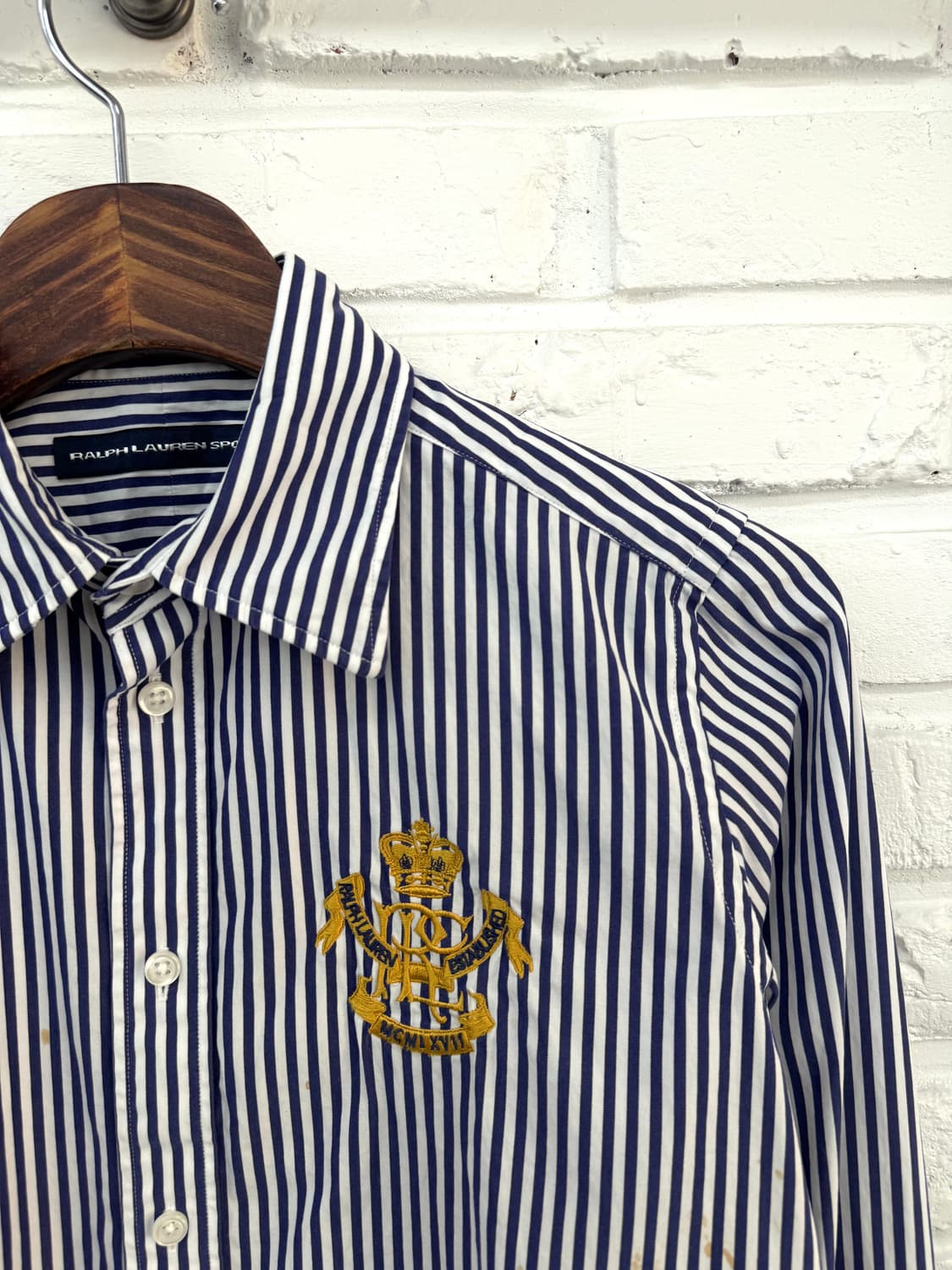 랄프로렌 스포츠 블루 스트라이프 셔츠 상품이미지4