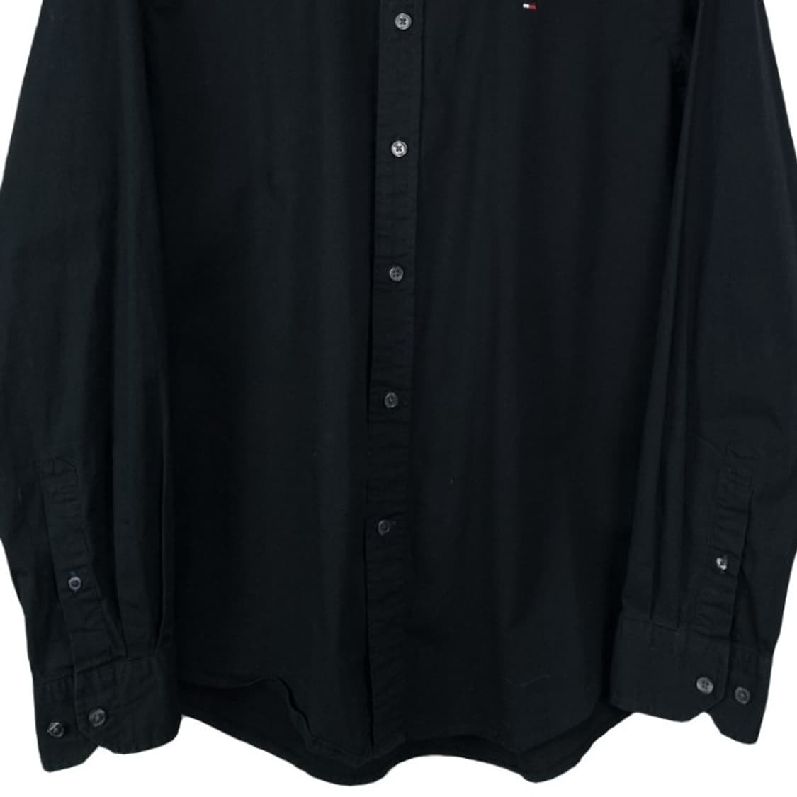 [타미힐피거] 로고 자수 셔츠 블랙 M19343 상품이미지5