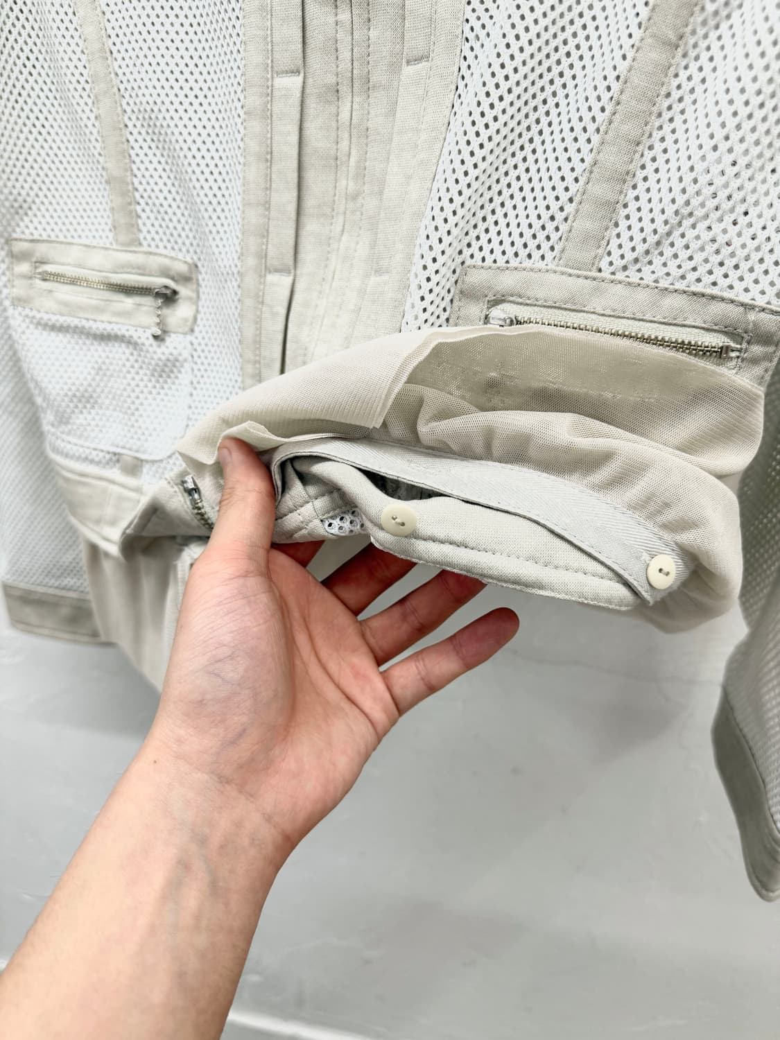 nuovo x nuovo 핀턱 매쉬 자켓 상품이미지3