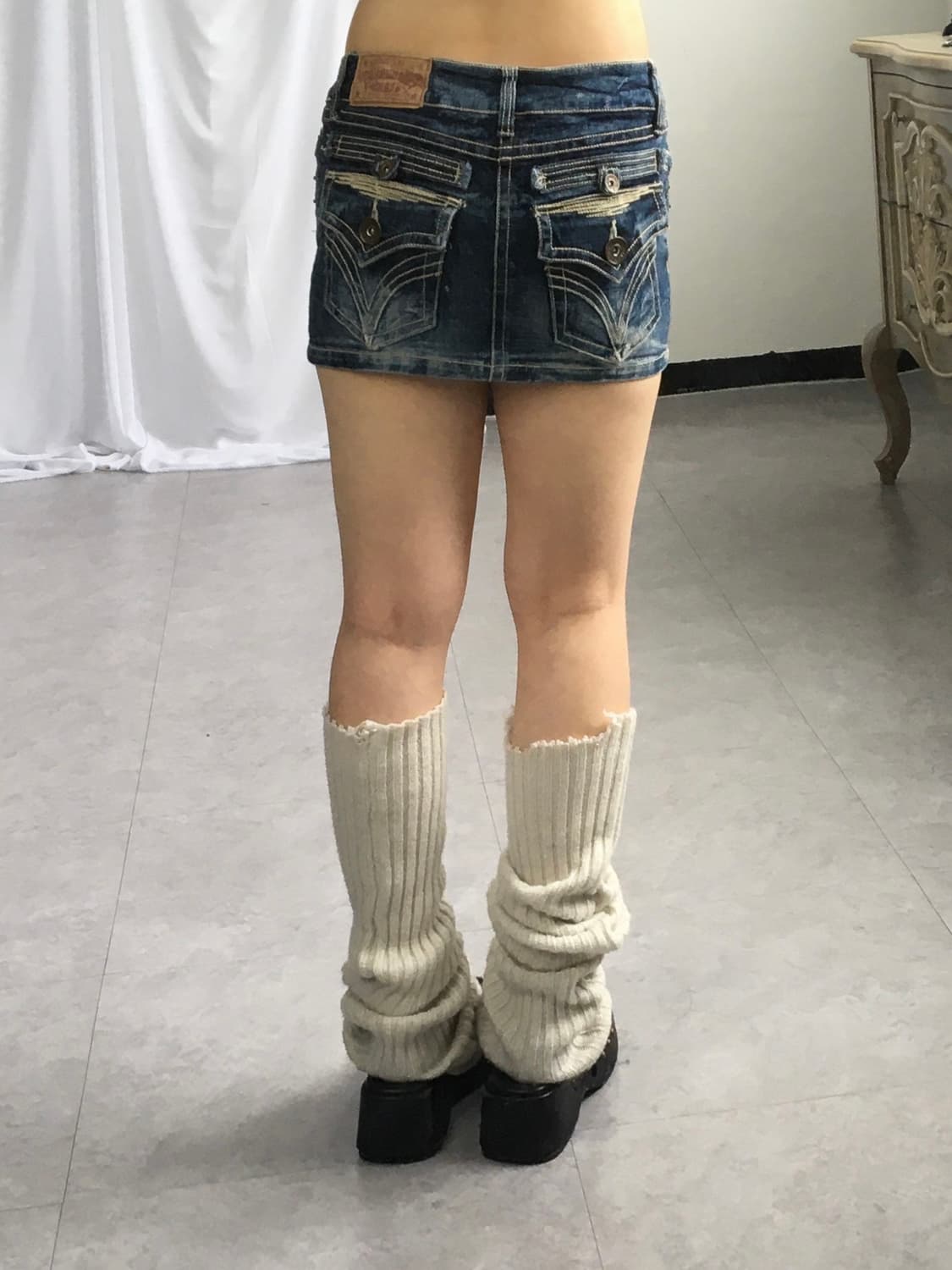 Washing denim skirt 상품이미지6