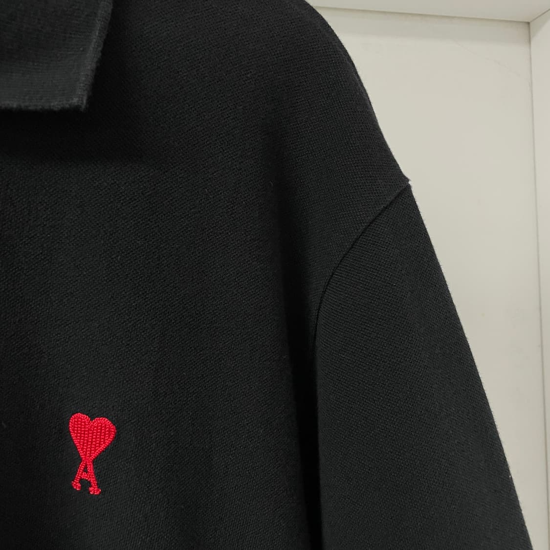 AMI 아미 PK 반팔 카라티 블랙 XL 상품이미지3