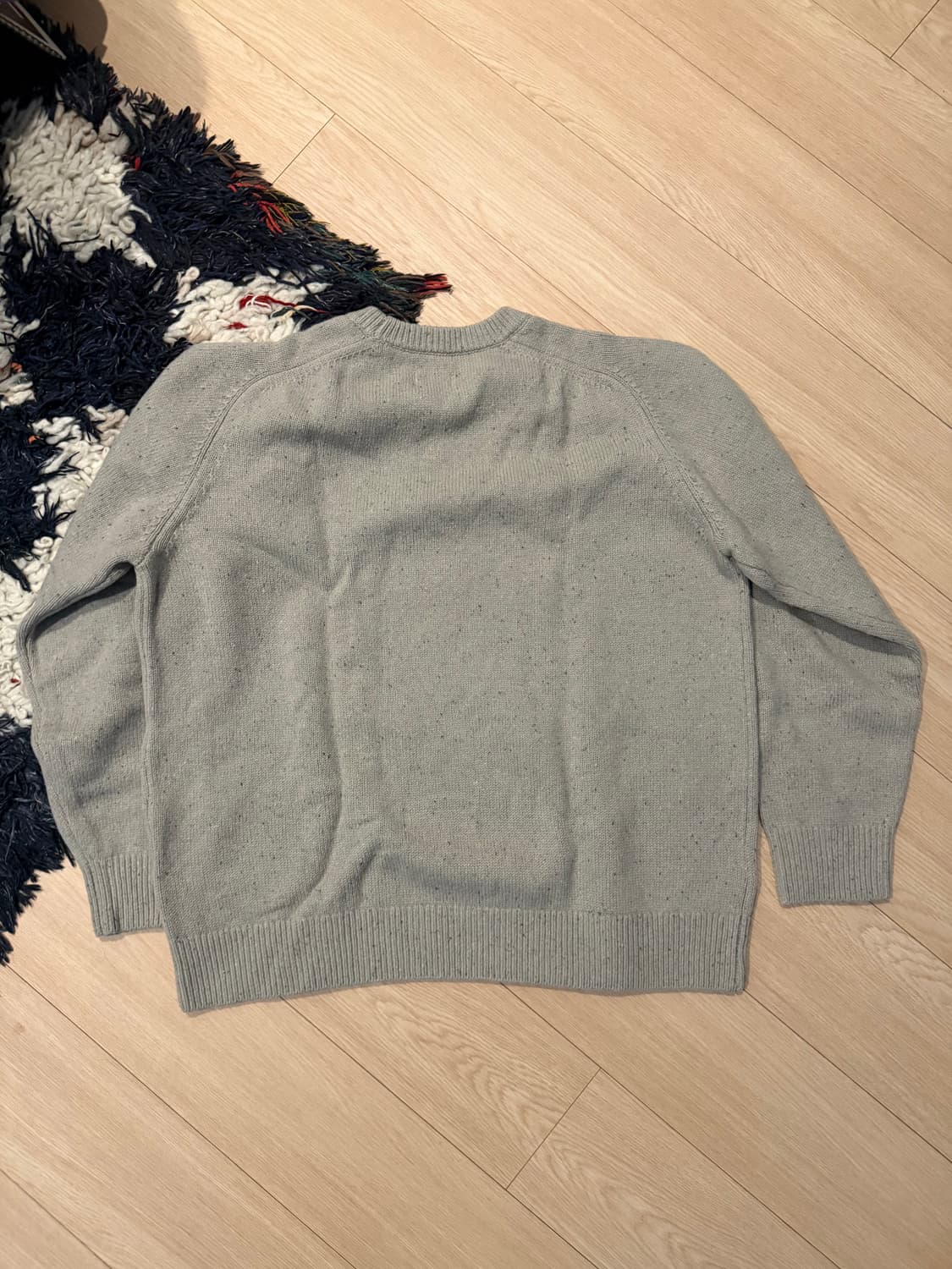 [L] 카키스 울100% 스웨터 니트 그레이 상품이미지3