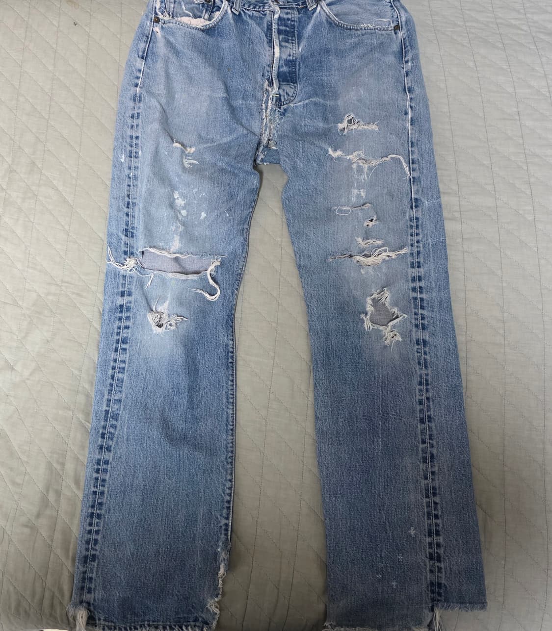 [34] 빈티지 리바이스 66전기 트래쉬드 501 데님팬츠 상품이미지2