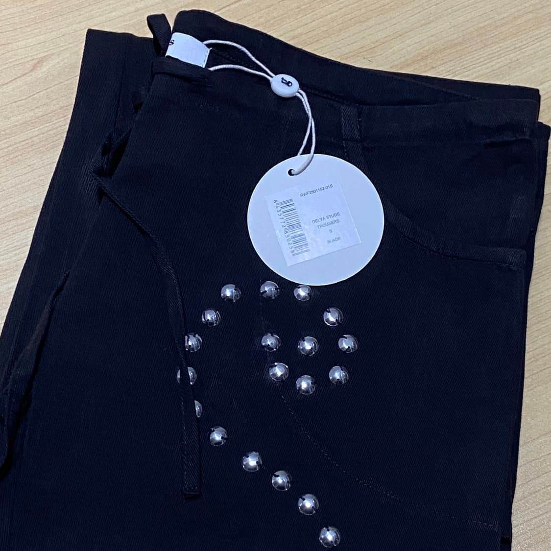 [S] 기마구아스 delya 스터드 트라우저 블랙 상품이미지9